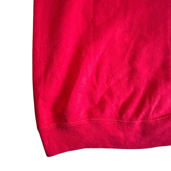 VTG‎ WRANGLER Sweats Sweatshirt Dress Large Red Christmas Bear USA - Picture 7 of 13